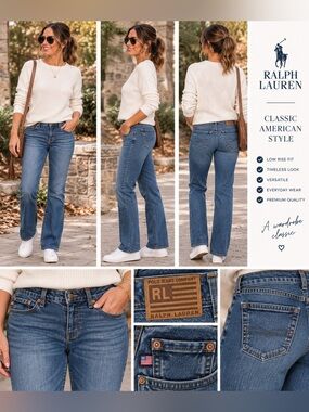 Vintage Y2K Polo Jeans Co Ralph Lauren Low Rise Bootcut Jeans 32x30